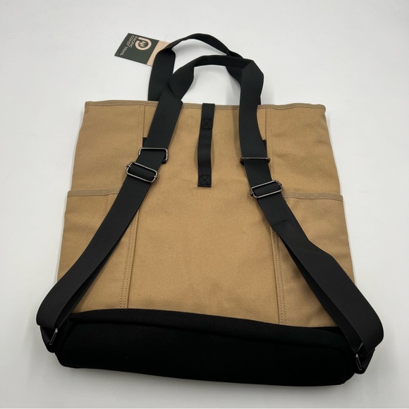 Pacific Coast Trail Traveler’s Bag 16X16X4 Tan & Black backpack or shoulder bag - Picture 3 of 10